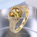 CZ Micro Pave Setting joyería de plata 925 anillo de plata esterlina plateado 18k anillo de plata